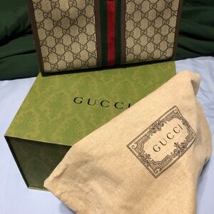 Gucci Brown Leather Clutch